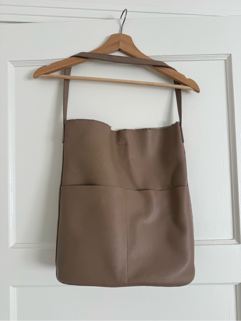 OAK + FORT Leather Shoulder Tote